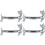 4Pcs Alloy Chopsticks Stands Silver Chopstick Holders for Tableware 4
