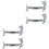 4Pcs Alloy Chopsticks Stands Silver Chopstick Holders for Tableware 5