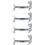 4Pcs Alloy Chopsticks Stands Silver Chopstick Holders for Tableware 7