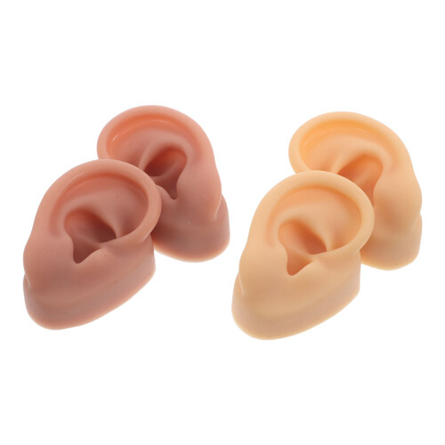 4Pairs Soft Silicone Ear Mold Simulation Model for Piercing Training 1