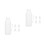 2Sets Plastic Silicone Lamb Calf Nursing Bottle Milk Feeder White 4