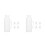 2Sets Plastic Silicone Lamb Calf Nursing Bottle Milk Feeder White 6