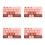 4Pièces Plaque Mobile Rose Résistante ABS PVC 4