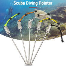 Scuba Diving Stainless Steel Tickle Stick Underwater Pointer with Cord