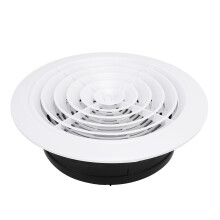200mm White ABS Round Louver Air Vent for Bathroom, Office & Kitchen