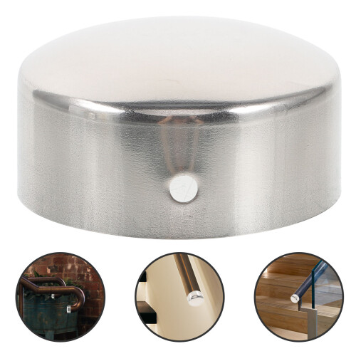 4Pièces Embouts Pour Rampe Acier Inoxydable Résistant Argent 2