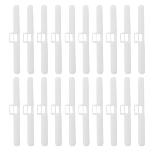 120Pièces Fixations Blanches Stores Verticaux Double Trou Pour Rideaux 1