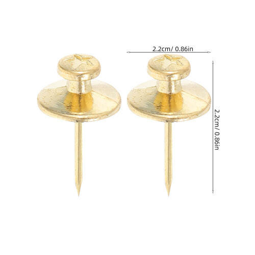 60Pièces Punaises Dorées Double Tête Pour Tableaux 2