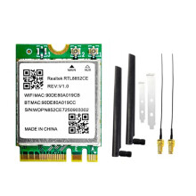 WiFi 6E RTL8852CE M.2 Network Card with 8DB Antenna Wireless BT5.3 802.11AX Adapter 5374M 2.4/5/6GHz for Windows 10/11