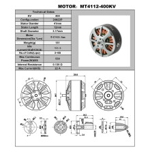 MT4112 400KV Brushless Motor High-Power Multi-Axis Motor High Speed Long Range for RC FPV Drone