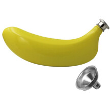 Borraccia A Forma di Banana da 5 Once, In Acciaio Inossidabile per Uso Alimentare, con Imbuto, A Prova di Perdite, per Alcol, Whisky e Vodka