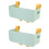 2Sets Desktop and Bedside Hanging Organizer Basket Plastic Light Green 8