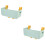 2Sets Desktop and Bedside Hanging Organizer Basket Plastic Light Green 9