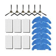 18 Piezas de Repuesto para Aspiradora Robot para  M330/M330 Pro: Filtros HEPA, Cepillos Laterales, Mopas y Mopas.