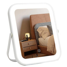 Miroir de Maquillage Portable 8 Pouces X 10 Pouces avec Éclairage LED 3 Couleurs à Intensité Variable, Rotation à 360, Idéal pour la Chambre, le