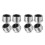 8Pcs Trailer Hub Replacement Caps Silver Metal Rubber Dust Covers 4