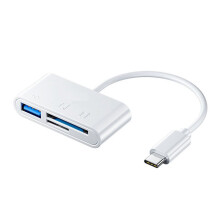 Typ C-Kortläsare  TF-Minneskortläsare USB C OTG-Adapter Höghastighetsdatasändare USB2.0-Kortläsare Vit