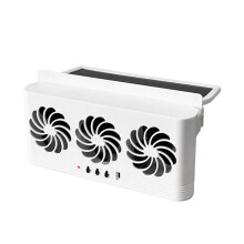 For Heat Dissipation,Smoke Extraction & Oxygen Cycling Solar Powered Car Radiator Fan White