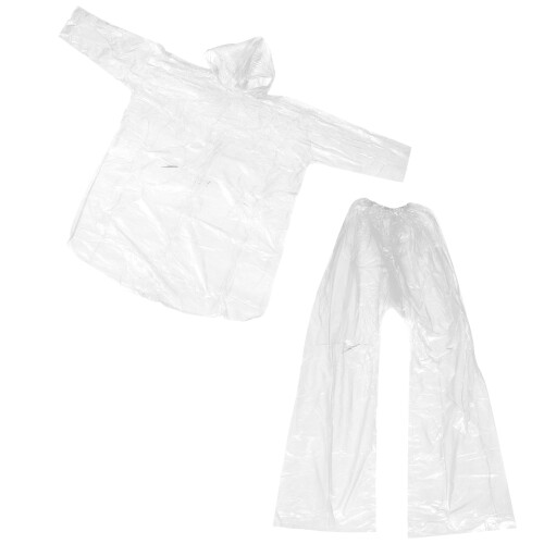 12Ensembles Ponchos Transparent Jetables Plastique Étanche 2