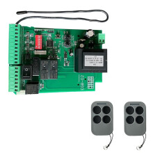 Carte de Commande pour Moteur de Portail AC2200V + 2 Télécommandes pour Ouvre-Portail Coulissant Automatique