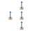 4Pcs Heavy Duty Self Leveling Feet Carbon Steel Adjustable Rubber Base 4