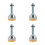 4Pcs Heavy Duty Self Leveling Feet Carbon Steel Adjustable Rubber Base 10