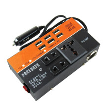 Portable Universal Car Inverter  12V/24V to 220V Converter Socket with 6 USB  Multifunction High Power Adapter