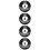 4Pièces Boules De Billard Résine Noires Avec Surface Lisse Durable 4
