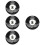 4Pièces Boules De Billard Résine Noires Avec Surface Lisse Durable 5