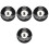 4Pièces Boules De Billard Résine Noires Avec Surface Lisse Durable 9