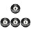 4Pièces Boules De Billard Résine Noires Avec Surface Lisse Durable 10
