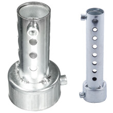2 Pcs Silver Motorcycle Exhaust Can Muffler Insert Baffle DB Killer Silencer, 45mm X 80mm & 35mm X 140mm
