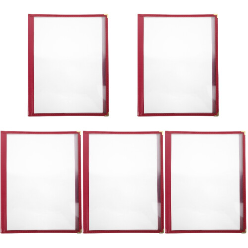 5Pcs PVC Menu Covers Practical Restaurant Accessories 1