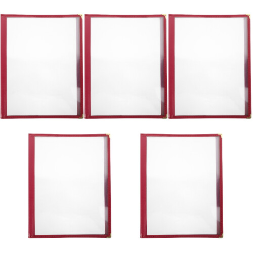 5Pcs PVC Menu Covers Practical Restaurant Accessories 2