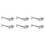 6Pcs Silver Chopstick Holder Set Metal Spoon Rest for Dining Table Use 4