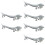 6Pcs Silver Chopstick Holder Set Metal Spoon Rest for Dining Table Use 6
