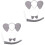 2Ensembles Bandeau Éléphant Gris Cosplay Peluche Oreilles Queue 5