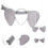 2Ensembles Bandeau Éléphant Gris Cosplay Peluche Oreilles Queue 11