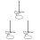 3Sets Black Stainless Donut Rack Party Dessert Display Stand 5