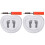 2Sets Portable PVC Pool Foot Bath Inflatable Foot Soaking Basin White 4