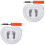2Sets Portable PVC Pool Foot Bath Inflatable Foot Soaking Basin White 5