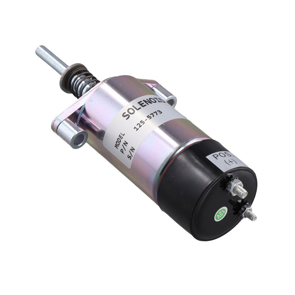 12V Fuel Shut Off Solenoid 125-5773 8C-9986 For Engine Sr4 3204 3304 3304B 3306 3306B 3306C Light 4713647296151