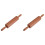 2Pcs Brown Plastic Dough Rolling Pins for Home Baking Use 2