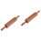 2Pcs Brown Plastic Dough Rolling Pins for Home Baking Use 4