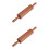 2Pcs Brown Plastic Dough Rolling Pins for Home Baking Use 5