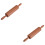 2Pcs Brown Plastic Dough Rolling Pins for Home Baking Use 6
