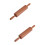 2Pcs Brown Plastic Dough Rolling Pins for Home Baking Use 7