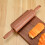 2Pcs Brown Plastic Dough Rolling Pins for Home Baking Use 8