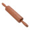 2Pcs Brown Plastic Dough Rolling Pins for Home Baking Use 10