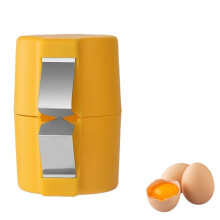 Egg Shell Opener and Hard Boiled Egg Peeler, Stainless Steel Tool for Effortless Egg Peeling, Yellow